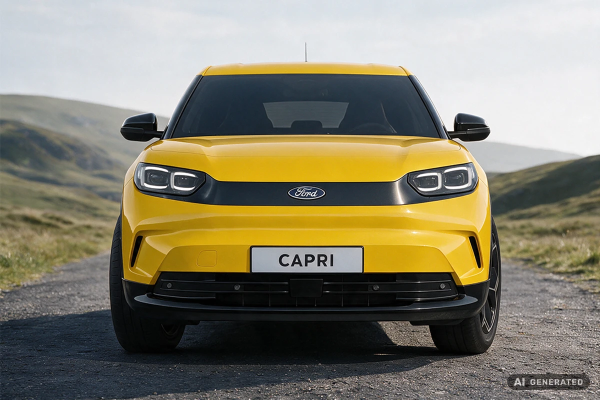 Ford Capri im Gelände von vorne