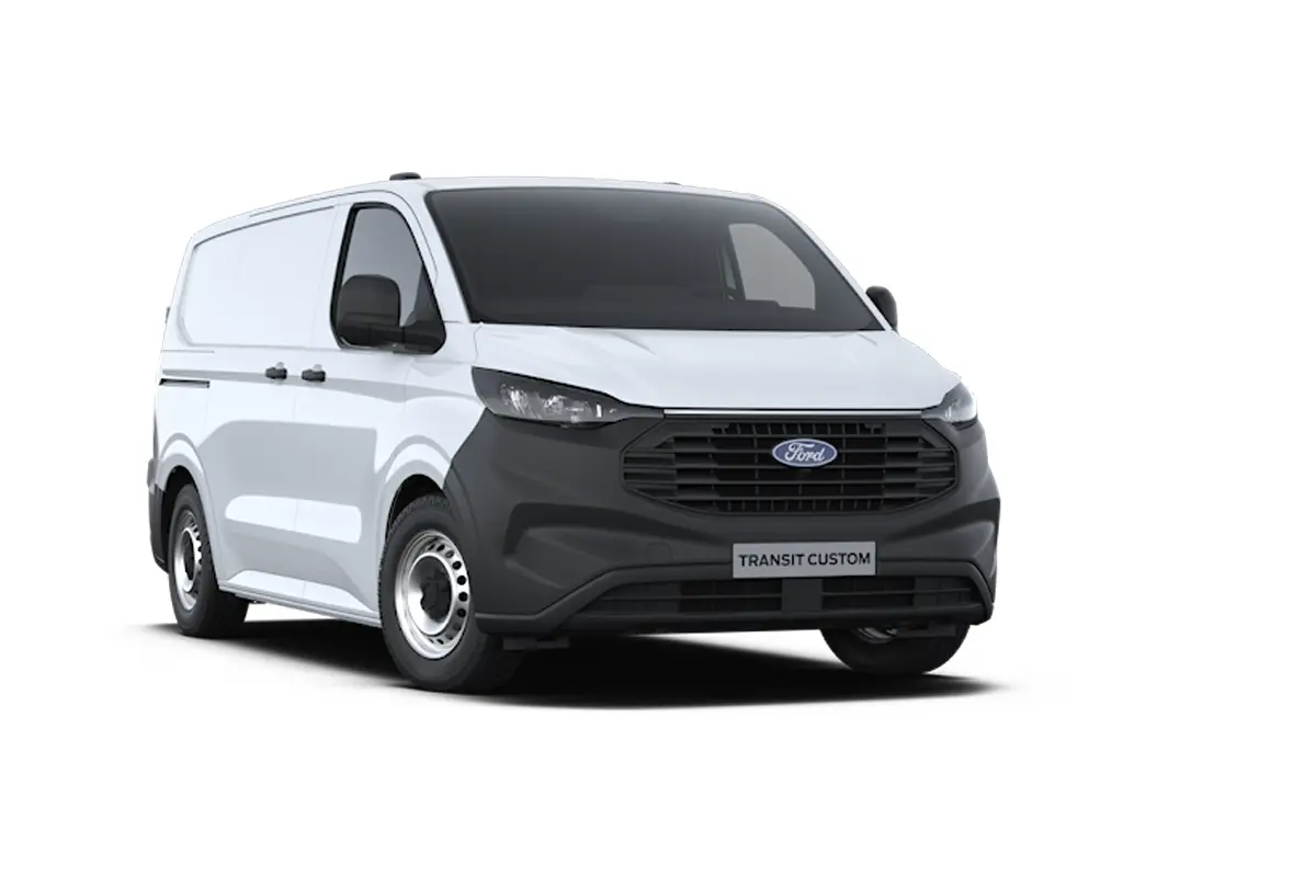 weißer Transit Custom